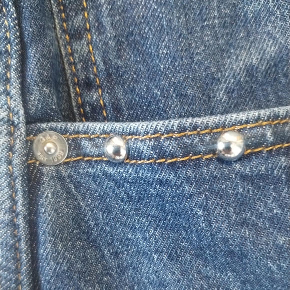 Gap High Rise Studded Barrel Jeans Dark Wash Ankle – 12 Short - Picture 5 of 9